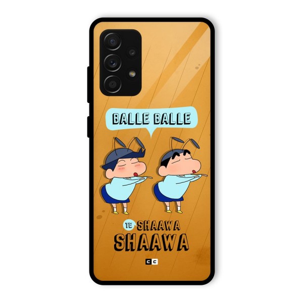 Balle Balle Shinchan Glass Back Case for Galaxy A53 5G