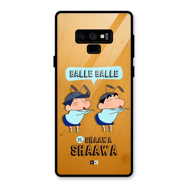 Balle Balle Shinchan Glass Back Case for Galaxy Note 9