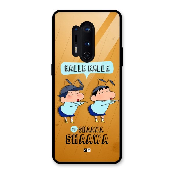 Balle Balle Shinchan Glass Back Case for OnePlus 8 Pro