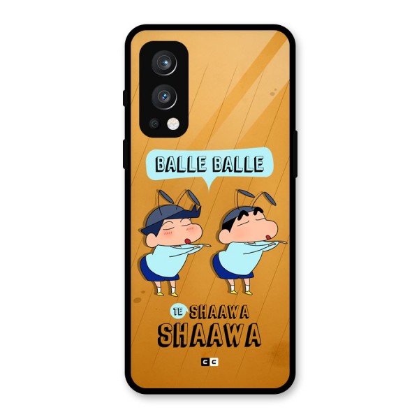 Balle Balle Shinchan Glass Back Case for OnePlus Nord 2 5G
