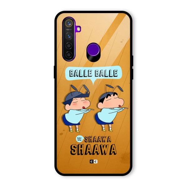 Balle Balle Shinchan Glass Back Case for Realme 5 Pro