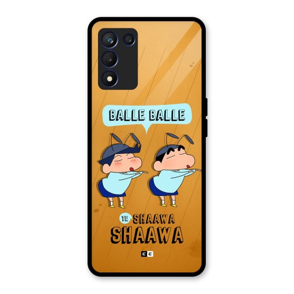 Balle Balle Shinchan Glass Back Case for Realme 9 5G Speed