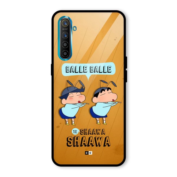 Balle Balle Shinchan Glass Back Case for Realme X2