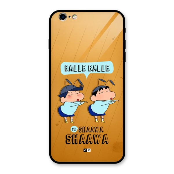 Balle Balle Shinchan Glass Back Case for iPhone 6 Plus 6S Plus