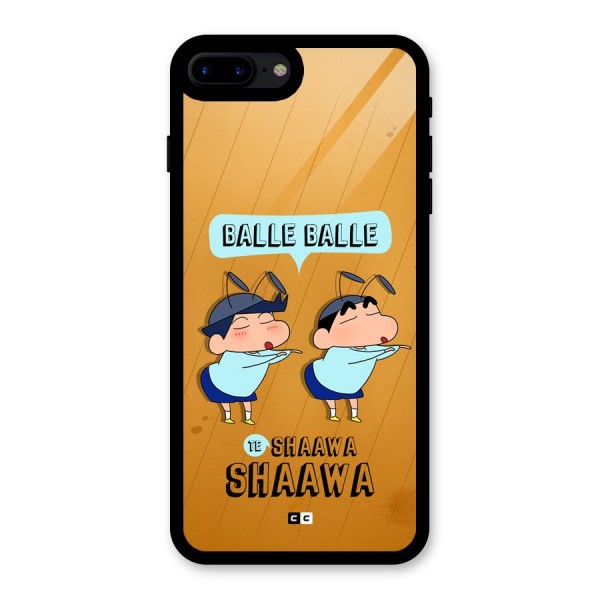 Balle Balle Shinchan Glass Back Case for iPhone 8 Plus