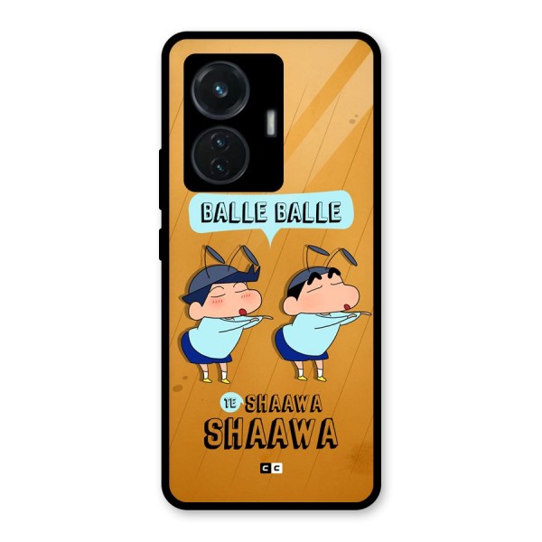 Balle Balle Shinchan Glass Back Case for iQOO Z6 44W