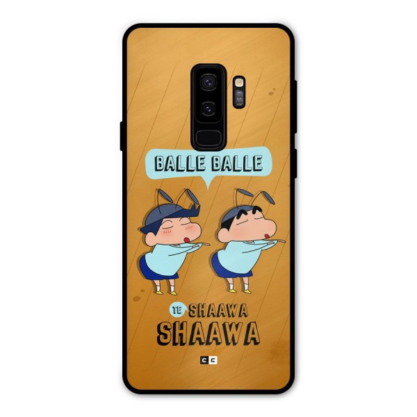 Balle Balle Shinchan Metal Back Case for Galaxy S9 Plus