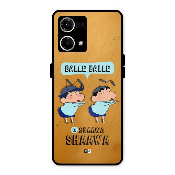 Balle Balle Shinchan Metal Back Case for Oppo F21s Pro 4G