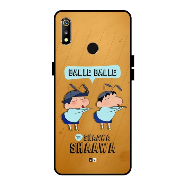 Balle Balle Shinchan Metal Back Case for Realme 3