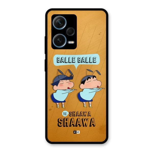 Balle Balle Shinchan Metal Back Case for Redmi Note 12 Pro Plus 5G