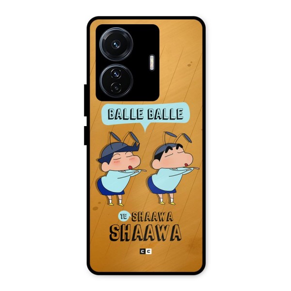 Balle Balle Shinchan Metal Back Case for Vivo T1 Pro