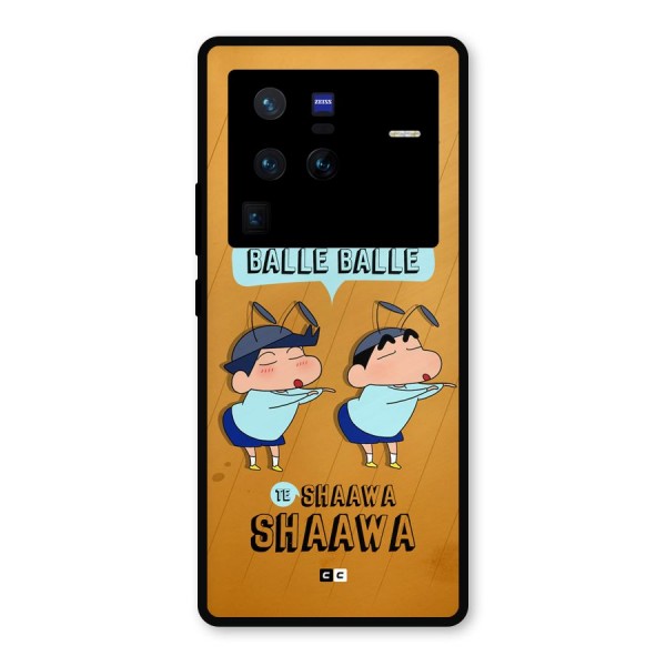 Balle Balle Shinchan Metal Back Case for Vivo X80 Pro