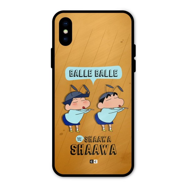 Balle Balle Shinchan Metal Back Case for iPhone XS