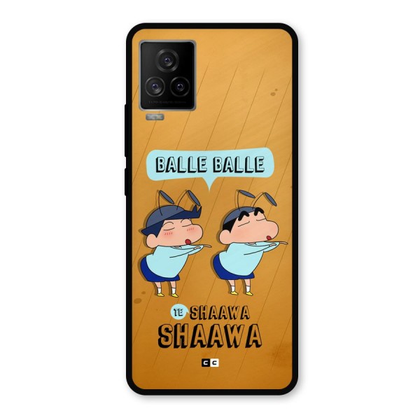 Balle Balle Shinchan Metal Back Case for iQOO 7 Legend 5G