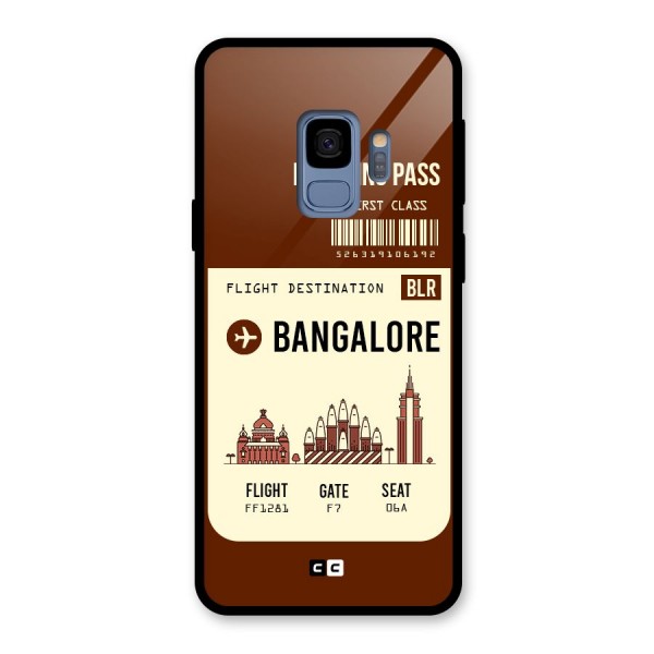 Bangalore Boarding Pass Glass Back Case for Galaxy S9