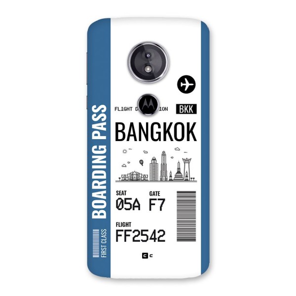 Bangkok Boarding Pass Back Case for Moto E5