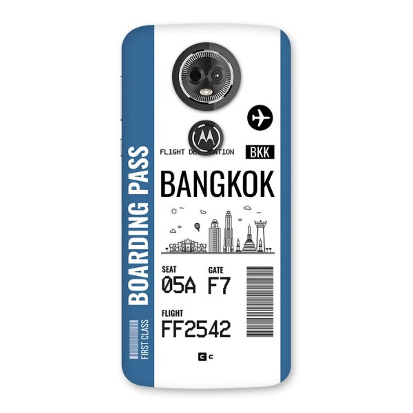 Bangkok Boarding Pass Back Case for Moto E5 Plus