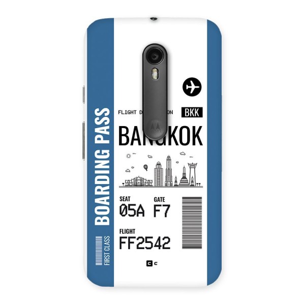 Bangkok Boarding Pass Back Case for Moto G3