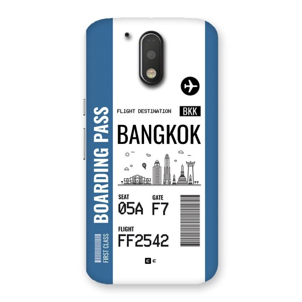 Bangkok Boarding Pass Back Case for Moto G4 Plus