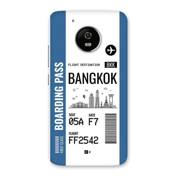 Bangkok Boarding Pass Back Case for Moto G5