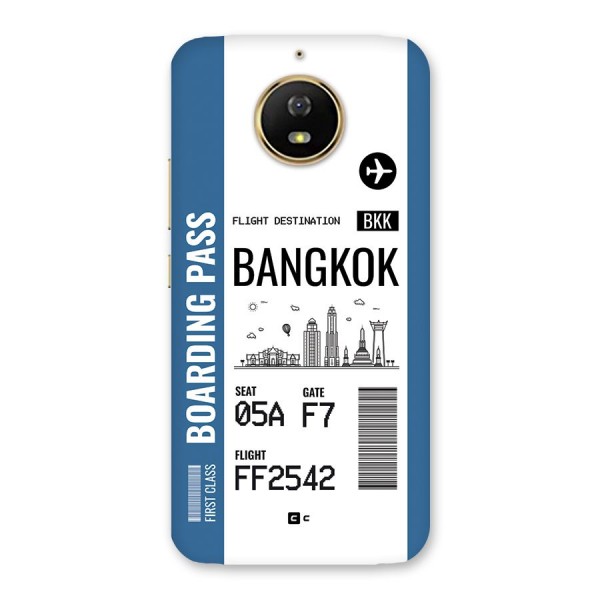 Bangkok Boarding Pass Back Case for Moto G5s