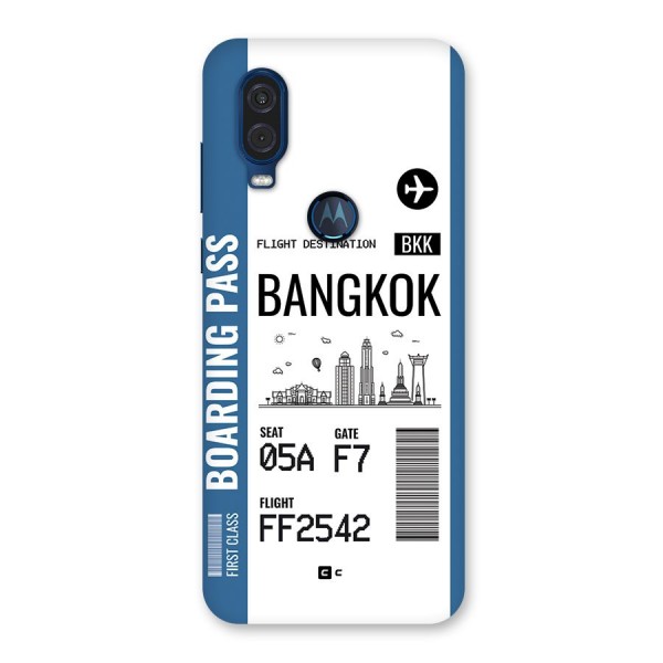 Bangkok Boarding Pass Back Case for Motorola One Vision