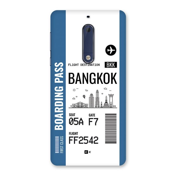 Bangkok Boarding Pass Back Case for Nokia 5