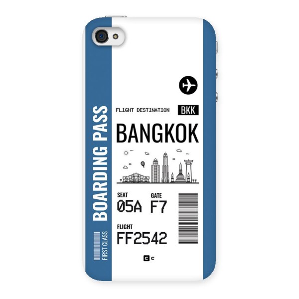 Bangkok Boarding Pass Back Case for iPhone 4 4s