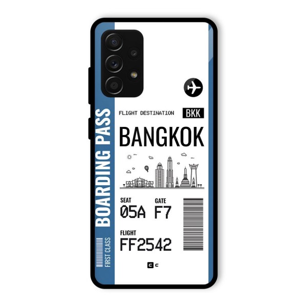 Bangkok Boarding Pass Glass Back Case for Galaxy A53 5G