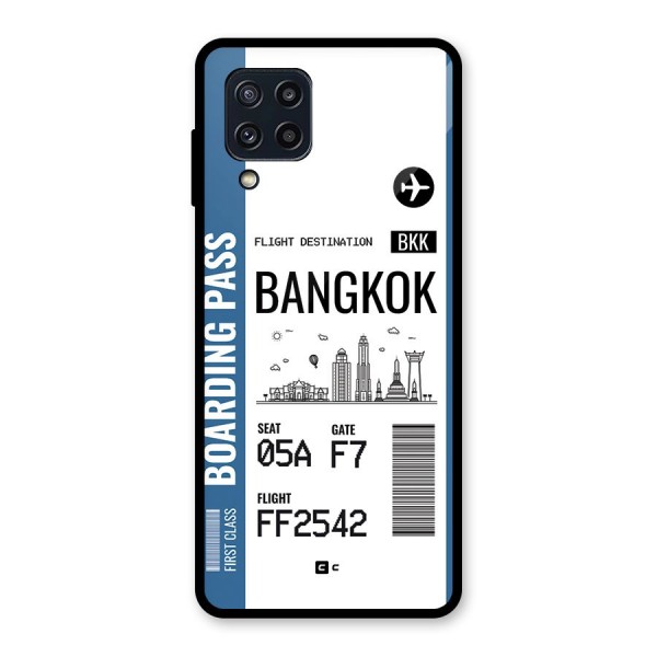 Bangkok Boarding Pass Glass Back Case for Galaxy M32