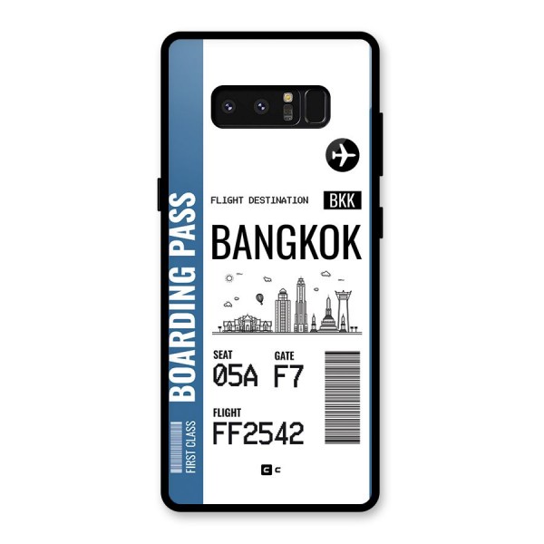 Bangkok Boarding Pass Glass Back Case for Galaxy Note 8