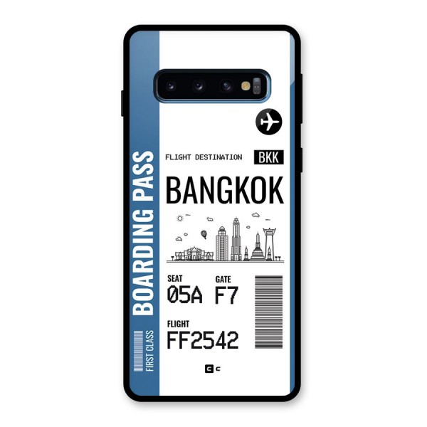 Bangkok Boarding Pass Glass Back Case for Galaxy S10