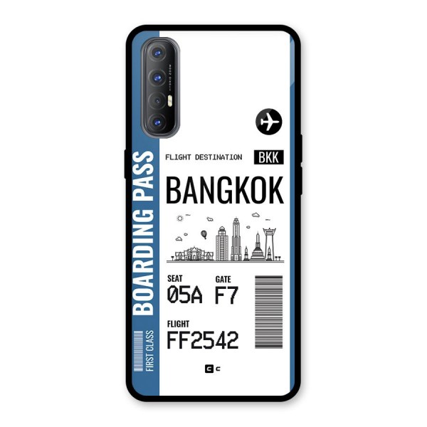 Bangkok Boarding Pass Glass Back Case for Oppo Reno3 Pro