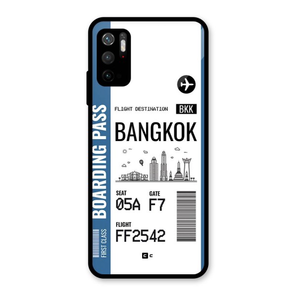 Bangkok Boarding Pass Glass Back Case for Poco M3 Pro 5G
