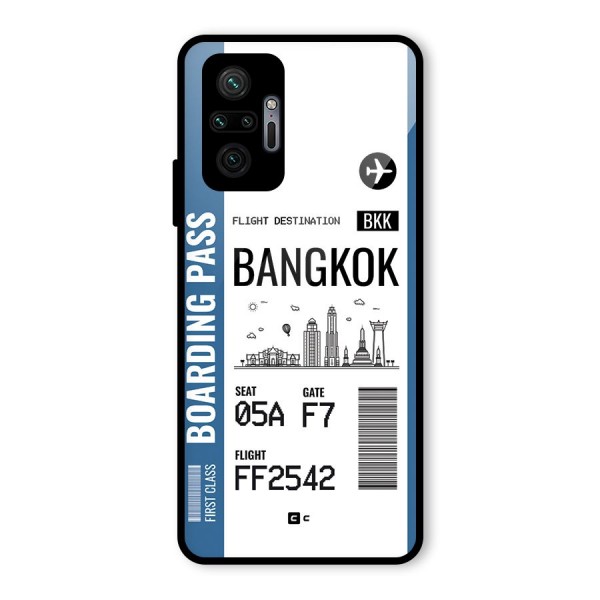 Bangkok Boarding Pass Glass Back Case for Redmi Note 10 Pro Max