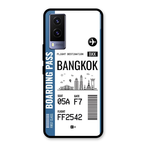 Bangkok Boarding Pass Glass Back Case for Vivo V21e 5G