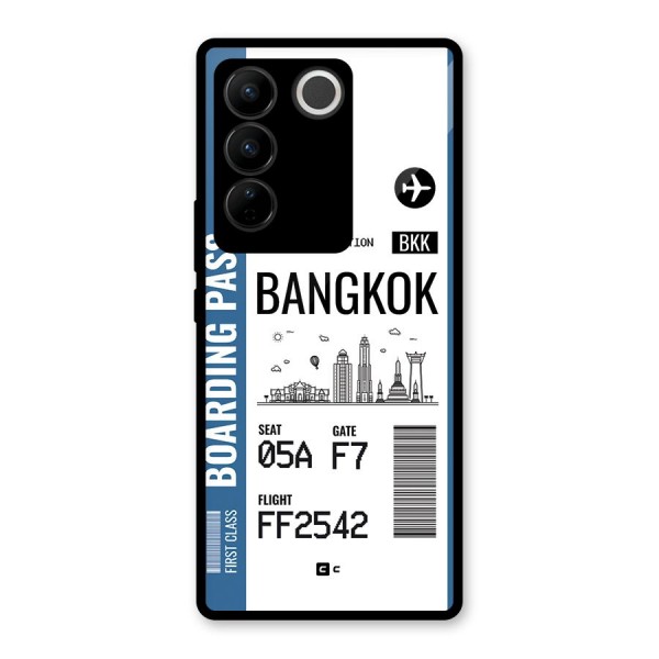 Bangkok Boarding Pass Glass Back Case for Vivo V27