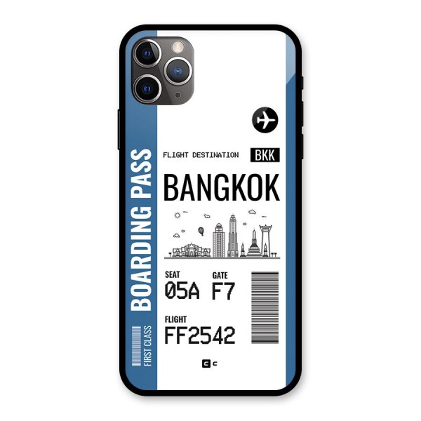 Bangkok Boarding Pass Glass Back Case for iPhone 11 Pro Max