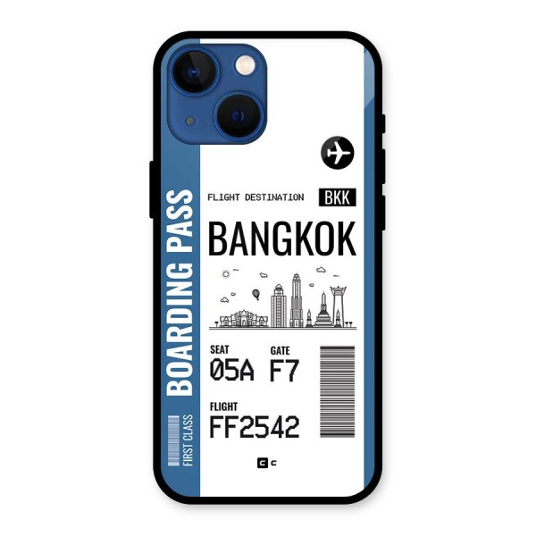Bangkok Boarding Pass Glass Back Case for iPhone 13 Mini