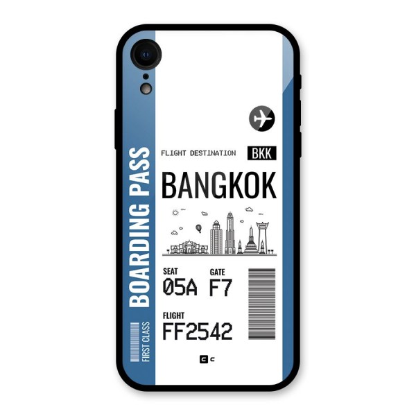 Bangkok Boarding Pass Glass Back Case for iPhone XR