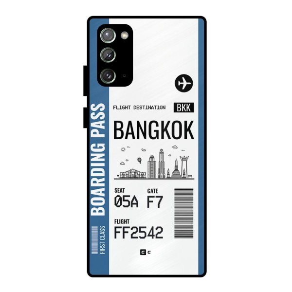 Bangkok Boarding Pass Metal Back Case for Galaxy Note 20