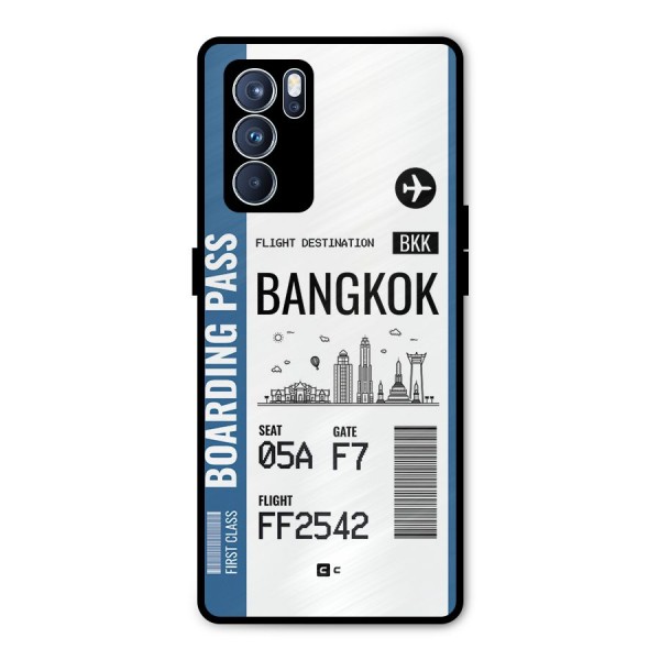 Bangkok Boarding Pass Metal Back Case for Oppo Reno6 Pro 5G