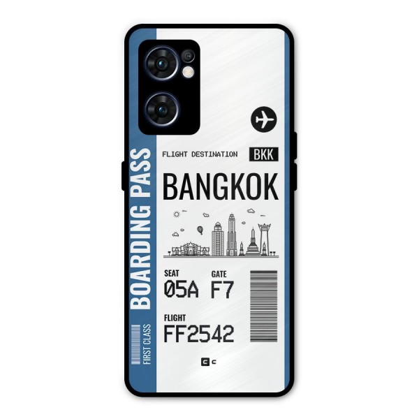 Bangkok Boarding Pass Metal Back Case for Oppo Reno7 5G