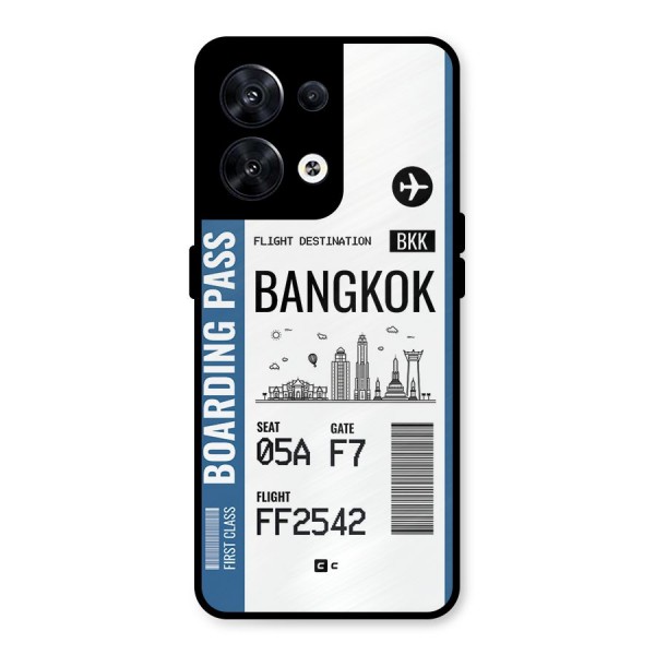 Bangkok Boarding Pass Metal Back Case for Oppo Reno8 5G