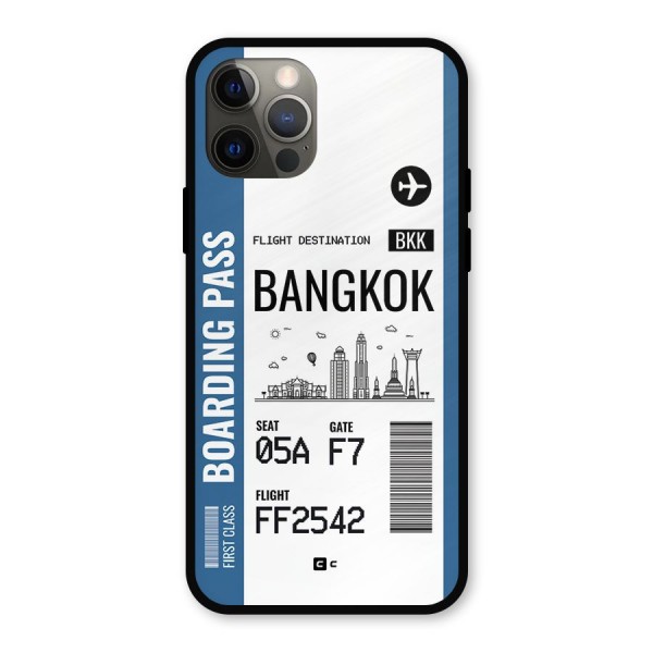 Bangkok Boarding Pass Metal Back Case for iPhone 12 Pro