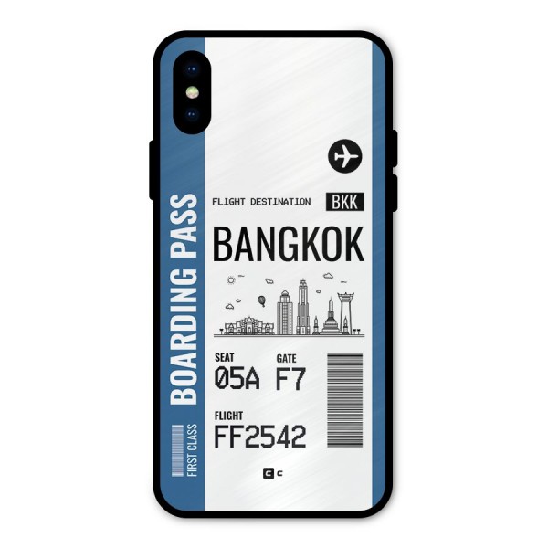 Bangkok Boarding Pass Metal Back Case for iPhone X
