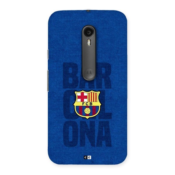 Barcelona Typography Back Case for Moto G Turbo