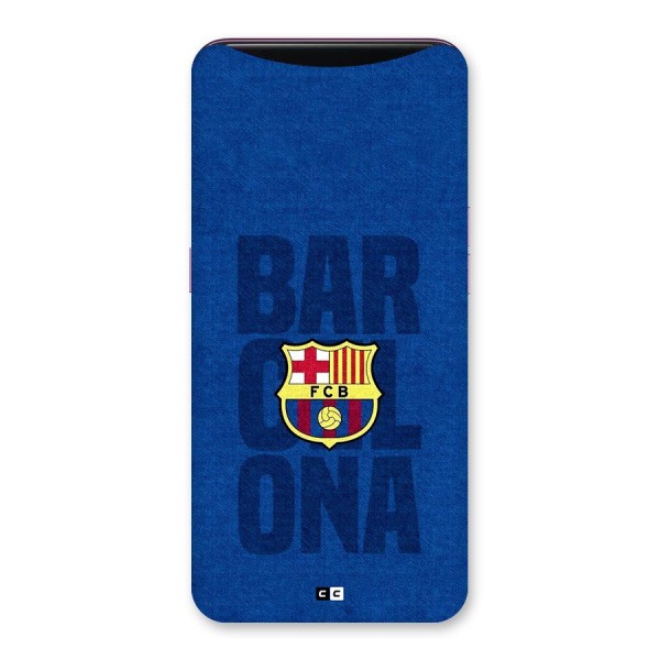 Barcelona Typography Back Case for Oppo Find X