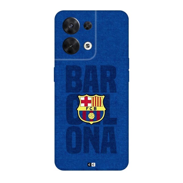 Barcelona Typography Back Case for Oppo Reno8 5G