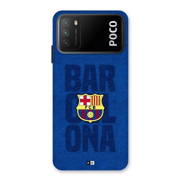 Barcelona Typography Back Case for Poco M3
